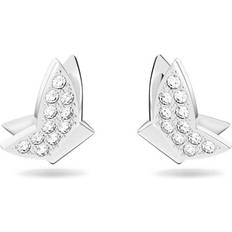 Swarovski Lilia Butterfly Stud Earrings - Silver/Transparent