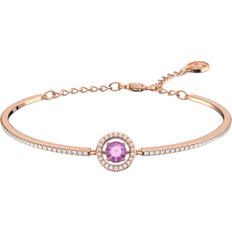 Swarovski Bracelet-jonc Una, Taille ronde, Violet, Placage de ton or rosé