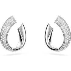 Swarovski Exist Small Hoop Earrings - Silver/Transparent