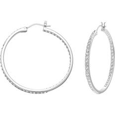 Swarovski Crystal Jewellery Swarovski Sommerset Hoop Earrings - Silver/Transparent