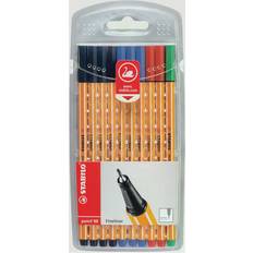 Stabilo Fineliner Point 88 10er Pack 4x Schwarz 3x Blau 2x Rot 1x Grün