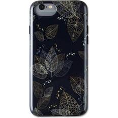 Iphone se3 Wilma Midnight Shine Leaf Lines (iPhone SE3/SE2/8/7/6/6S) Svart