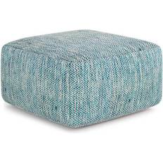 Blue Stools Simpli Home Nate Pouffe 10"