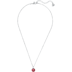 Swarovski July Birthstone Pendant Necklace - Silver/Transparent/Red