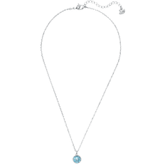 Swarovski March Birthstone Pendant Necklace - Silver/Transparent/Blue