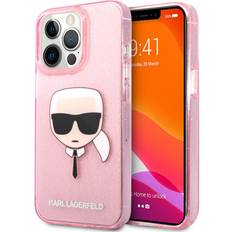 Karl Lagerfeld iPhone 13 Pro Max Cover Full Glitter Lyserød