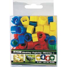 Båndringe plast ass. 16mm 100 stk