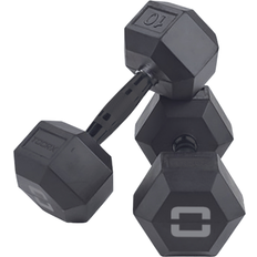 Toorx Hexagon Rubber Dumbbell 35 Kg
