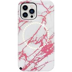 Iphone charger case LuMee Halo Battery Charger Case for iPhone 13 Pro Rose Metallic/White Marble Rose Metallic/White Marble