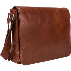 Brune Messengervesker Leonhard Heyden Cambridge Shoulder Bag M - Cognac