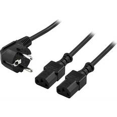 230V CEE 7/7 til C13 Strøm Y-Splitter kabel 3 m