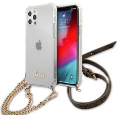 iPhone 12/iPhone 12 Pro Cover Chain & Script Guld Klar