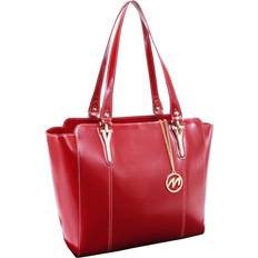 Red Totes & Shopping Bags McKlein 97516 Alicia Leather Shoulder Tote, Red