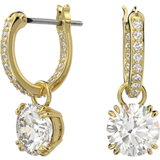 Swarovski Ohrringe Swarovski Constella Drop Earrings - Gold Plated/Transparent