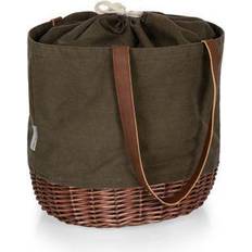 Picnic Time Coronado Canvas & Willow Basket Tote