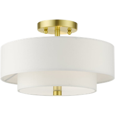 Brass Ceiling Lamps Livex Lighting Meridian Ceiling Flush Light 11"