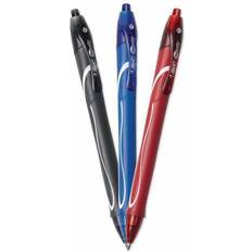 Red Gel Pens Bic Gel-ocity Quick Dry Gel Pen, Medium Point, Assorted Ink, Dozen (RGLCG11AST)