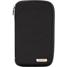 RIFD Blocking Cards Travelon RFID Blocking Family Passport Zip Wallet - Black