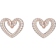 Swarovski Una Heart Studs - Rose Gold/Transparent