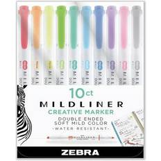 Zebra Marker, Double-Ended, Water-Resistant, 10/PK, Assorted PK