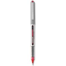 Red Ballpoint Pens uni-ball Vision Rollerball Pens, Fine Point, 0.7 mm, Gray Barrel, Red Ink, Pack Of 12