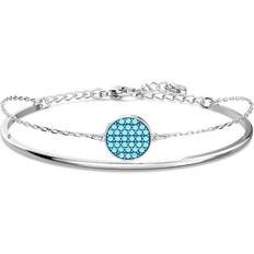 Swarovski Ginger Bangle - Silver/Blue