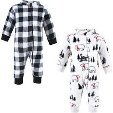 Black - Boys Jumpsuits Hudson Unisex Plush Jumpsuits - Winter Bear