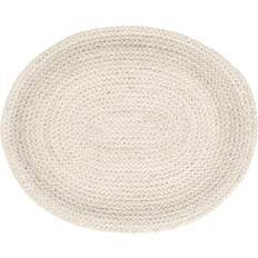 Bordstablett oval Dixie Braided bordstablett oval Ivory Bordstablett Vit