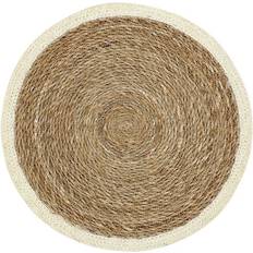 Hvid rund dug Dixie Emil dækkeserviet rund natur-hvid Dækkeserviet Naturfarvet, Hvid, Beige