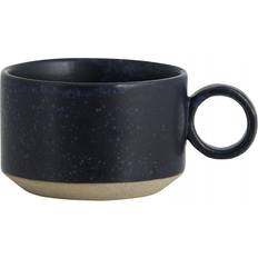 Nordal Grainy Teacup w. Hank Dark blue Tea Cup