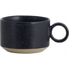 Nordal Grainy Teacup w. Hank Dark blue Tekopp