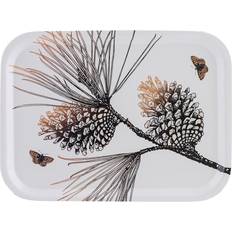 Bomull Serveringsbricka Ary Home Trays Pine cone "Bomullsvit" Bricka 27x20cm Serveringsbricka