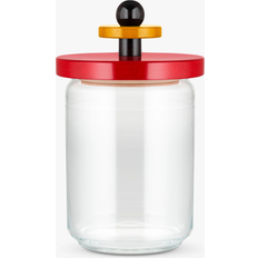 Contenitori da Cucina Alessi ES16/100 Barattolo Ermetico Vorratsglas 100 cl - Rot, Gelb, Schwarz/H x Ø 20.5 x 12 cm Contenitore da Cucina