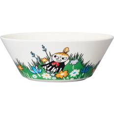 Green Breakfast Bowls Arabia Moomin Little My in the Meadow Breakfast Bowl 5.9"