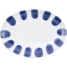 Blue Serving Dishes Vietri Santorini Dot Small Oval Platter Serving Dish