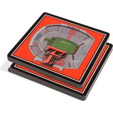 Coasters on sale YouTheFan Red Texas Tech Red Raiders 3D StadiumViews Coaster