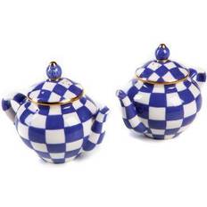 Blue Teapots Mackenzie-Childs Royal Check Salt & Pepper Set Teapot