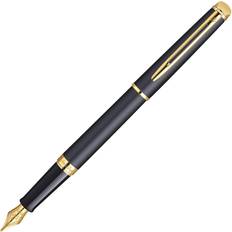 Oro Pitture acriliche Waterman Hémisphère Essential Fountain Pen, Matt Black/Gold