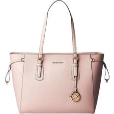 Oro Bolsos Michael Kors MKBolso tote Voyager mediano de piel de grano cruzado Rosa ONE SIZE