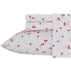 Poppy & Fritz Cherries Bed Sheet White, Red (243.84x205.74cm)