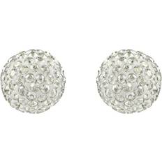 Swarovski Blow Stud Earrings - Silver/Gold/Transparent