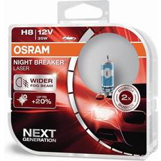 Light Bulbs Osram Night Breaker Laser H8 Halogen Lamps 43W PGJ19-1 2-pack