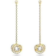 Swarovski Generation Drop Long Earrings - Gold/Transparent