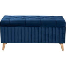 Wood Storage Benches Baxton Studio Hanley Storage Bench 39.4x39.4"