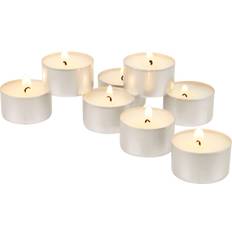 Metal Candles & Accessories Stonebriar Collection 8hr Long Burning Tea Light Unscented White Candle 2" 50