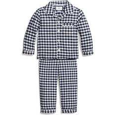 Petite Plume Gingham Twill Pajama Set - Navy