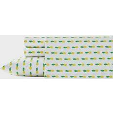 Poppy & Fritz Pineapples Bed Sheet White, Yellow (243.84x167.64)