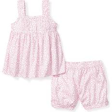 9-12M - Girls Pajamases Children's Clothing Petite Plume Sweethearts Charlotte Short Set - Pink