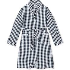 Blue Bath Robes Children's Clothing Petite Plume Gingham Robe - Navy