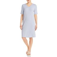 Eileen Fisher V Neck Elbow Sleeve Dress - Insky